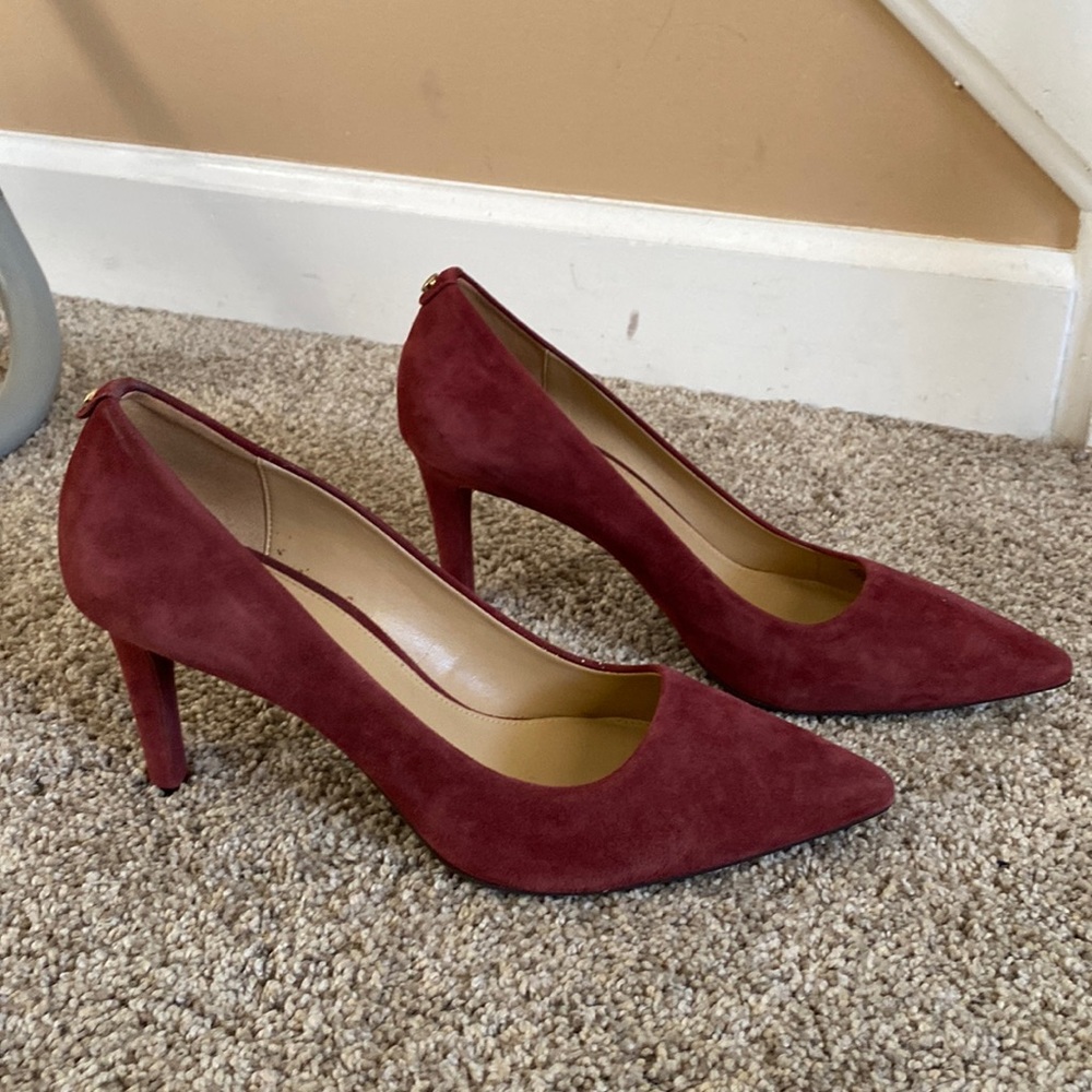 Gently used maroon velour heels